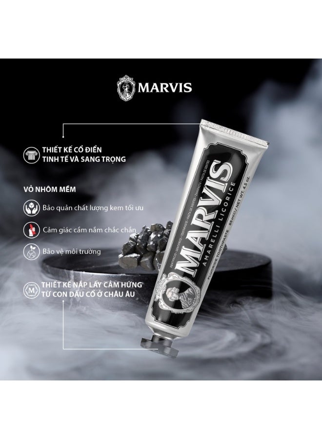 Marvis Licorice & Mint Toothpaste, 85ml/for plaque removal, deep cleaning, and long-lasting fresh breath - Image 3
