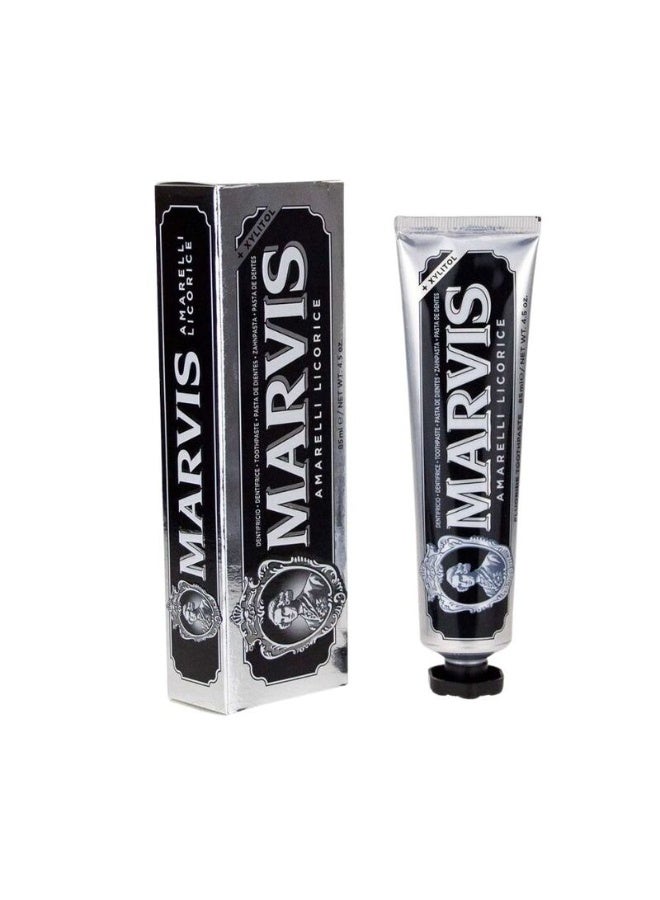 Marvis Licorice & Mint Toothpaste, 85ml/for plaque removal, deep cleaning, and long-lasting fresh breath - Image 1
