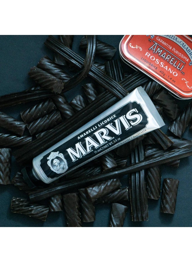 Marvis Licorice & Mint Toothpaste, 85ml/for plaque removal, deep cleaning, and long-lasting fresh breath - Image 5