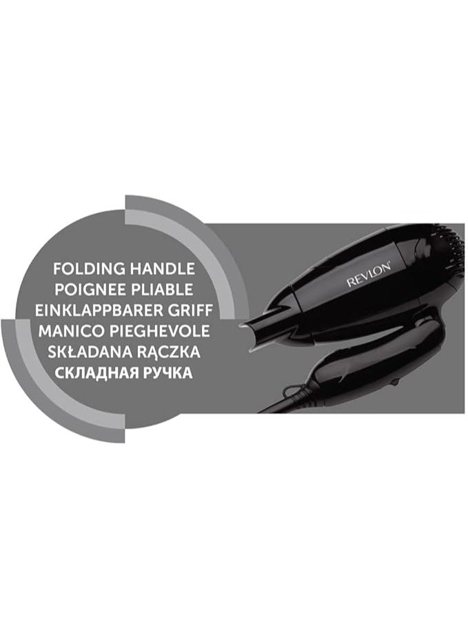 Revlon 1200 W Voyage Travel Folding Hair Dryer Black - Image 4