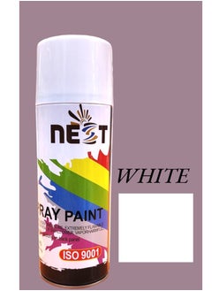 Nest "NEST  WHITE     Spray Paint - 400ml, Multipurpose, Fast Drying, High Gloss Finish 