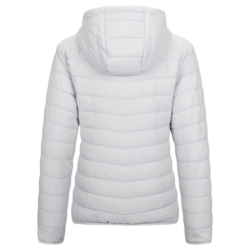 Outdoor Ventures Women's Packable Lightweight Full-Zip Puffer Jacket with Hood Quilted Winter Coat - Image 4