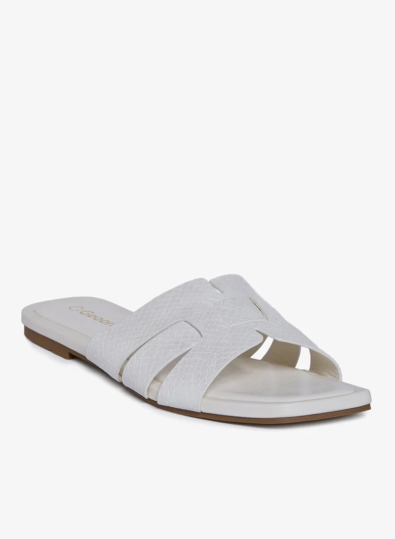 Geoomnii Geoomnii Flat Sandals for Women – Comfortable Slip-On Casual Summer Sandals for Daily Wear, Walking & Travel