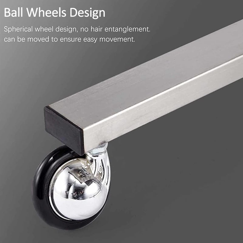 Foldable Salon Tray with Wheels for Portable Tattoo Table Station Rolling Hair Stylist Instrument Tray/Hairdresser Cart with Storage Chemical Resistant - Image 5