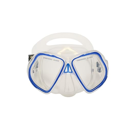 Scuba Choice Scuba Diving Dive Comocean Kids Youth Snorkeling Silicone Mask, Blue - Image 1