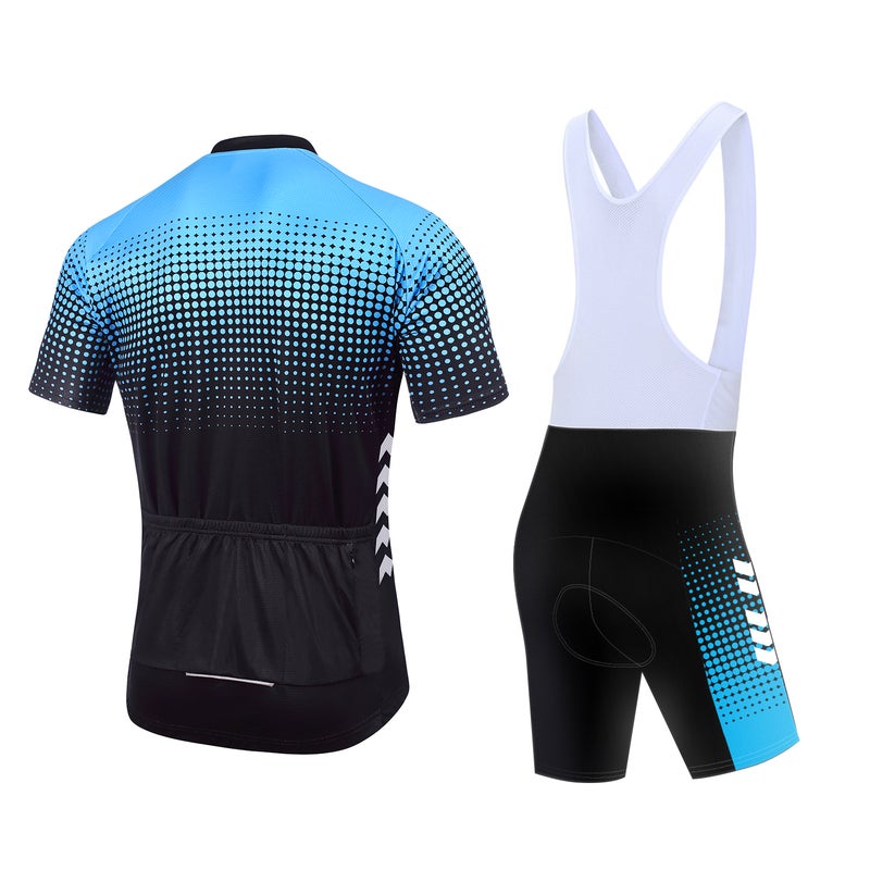 Men's Summer Short Suits Cycling Set Cycling Jersey with 5D Gel Padded Riding Shorts Quick Dry Breathable Cycling Jersey Set for Outdoor Sport Cycling Biking - Image 4