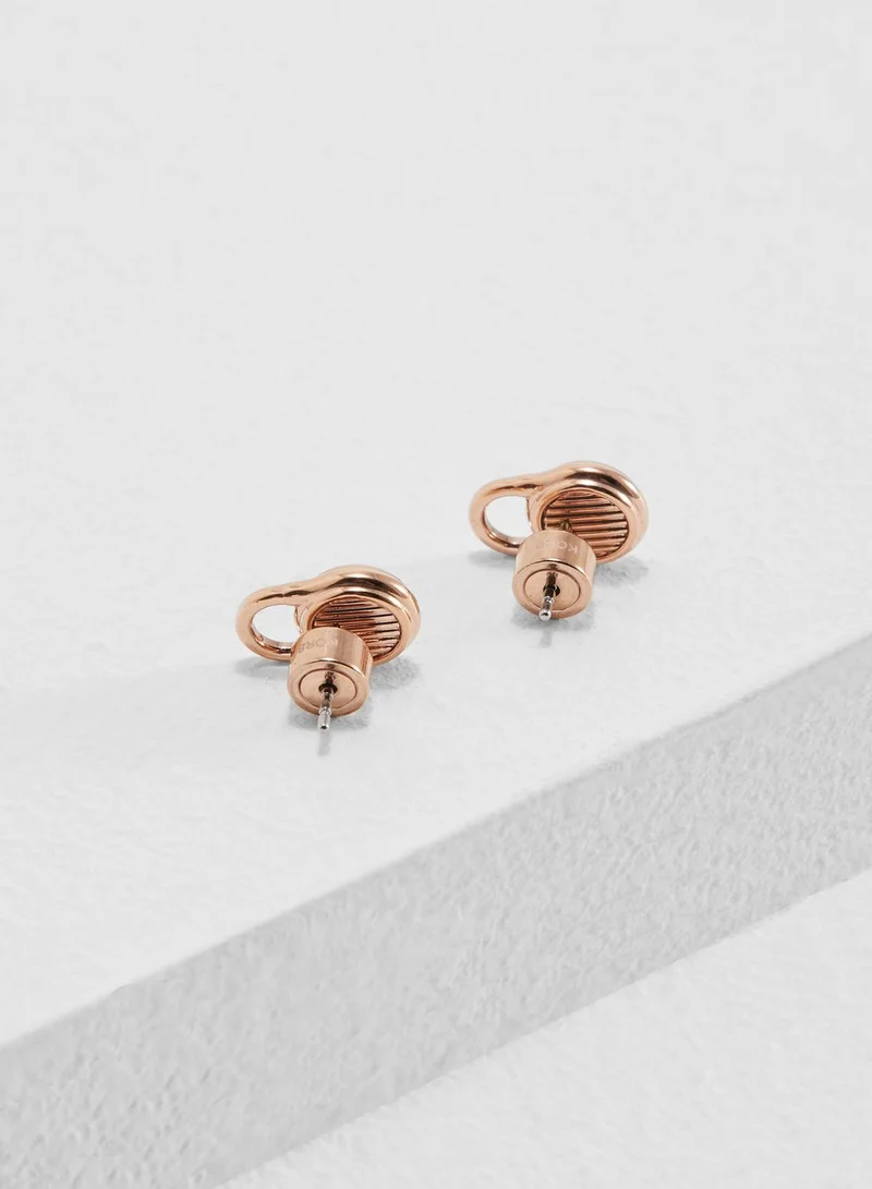 Michael Kors Padlock Stud Earrings