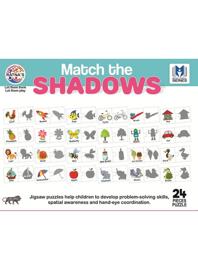 RATNA'S لعبة بازل مطابقة الظلال من راتنا للأطفال. 24 ظل مختلف للأطفال - متعدد الألوان - Image 3