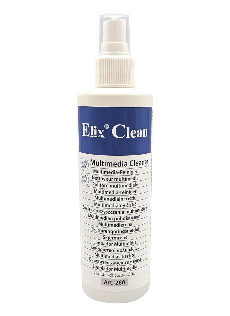 ECS ECS Elix Clean Multimedia Cleaner 250ml,For screens, PCs, laptops, smartphones etc.  - Image 1