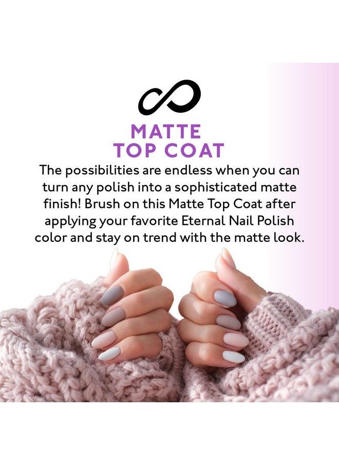 ETERNAL - Matte Top Coat Nail Polish 13.5 Ml Long Lasting Matte Finish Top Coat For Nails With Quick Dry Formula And No Uv Lamp Needed Nail Color Protection & Matte Fingernail For Women 1 Unit - Image 1