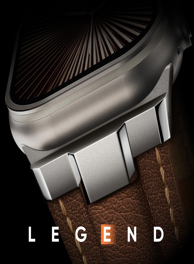 سويتيسبيست أساور جلدية من Suitisbest متوافقة مع ساعة Apple Watch Ultra بمقاسات 49 مم، 46 مم، 45 مم، 44 مم، و42 مم. سوار بديل متين من الجلد الطبيعي مع موصل معدني، مناسب للرجال والنساء، لساعات iWatch Ultra 10، 9، 8، 7، 6، 5، 4، 3، وSE. - Image 2