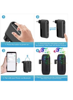 Excefore Bluetooth 5.3 AUX Adapter for Car, 3.5mm Auxiliary Wireless Audio Receiver, Bluetooth Receiver for Car Music/Hands-Free Calling, 12H Battery Life, for Car/Home Stereo (1 Pcs)  - Image 2