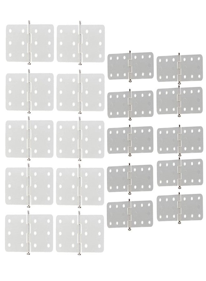 logyues 2 Sizes RC Airplane Nylon Hinges Model Replacement Parts Airplane Fixed Wing Set of 20 - Image 1