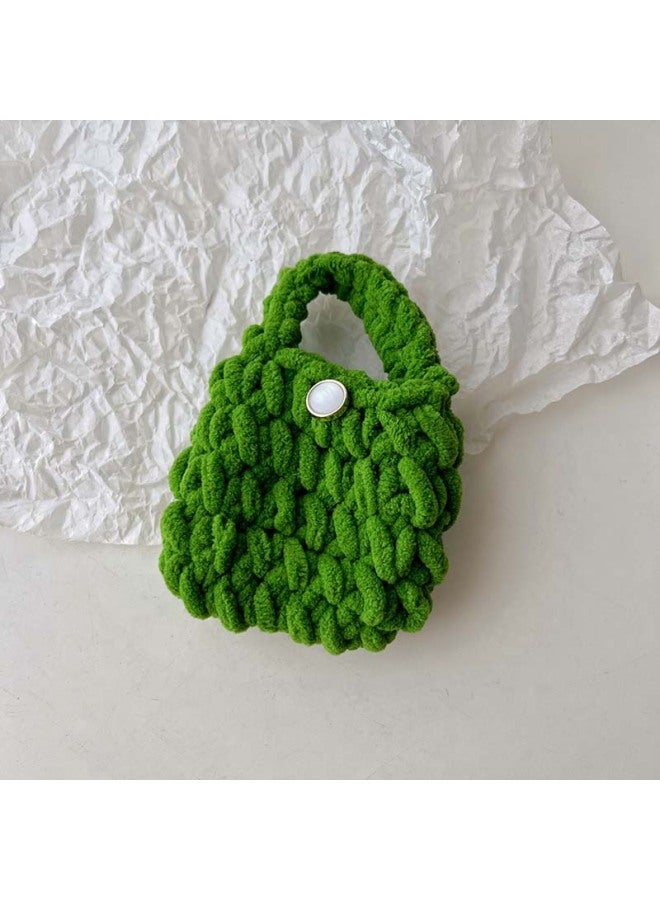 New Cute Mini Wool Knitted Headphone Bag Creative Anti-fall Plush Versatile Storage Bag Girls Coin Purse