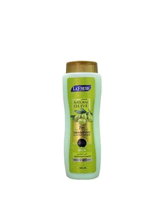 LA FRESH olive 2-in-1 Shampoo & Conditioner with Keratin & Biotin 500 ml