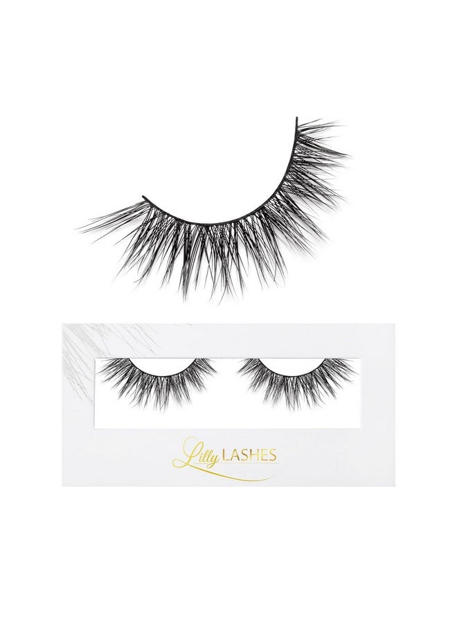 Lilly Lashes - Luxe In Lite Mink Lashes ; Wispy Lashes Mink ; Natural Looking Lashes ; False Eyelashes ; Mink Cat Eye Lashes ; Strip Lashes ; Fake Lashes 13Mm Length, Reusable Up To 15 Wears - Image 1
