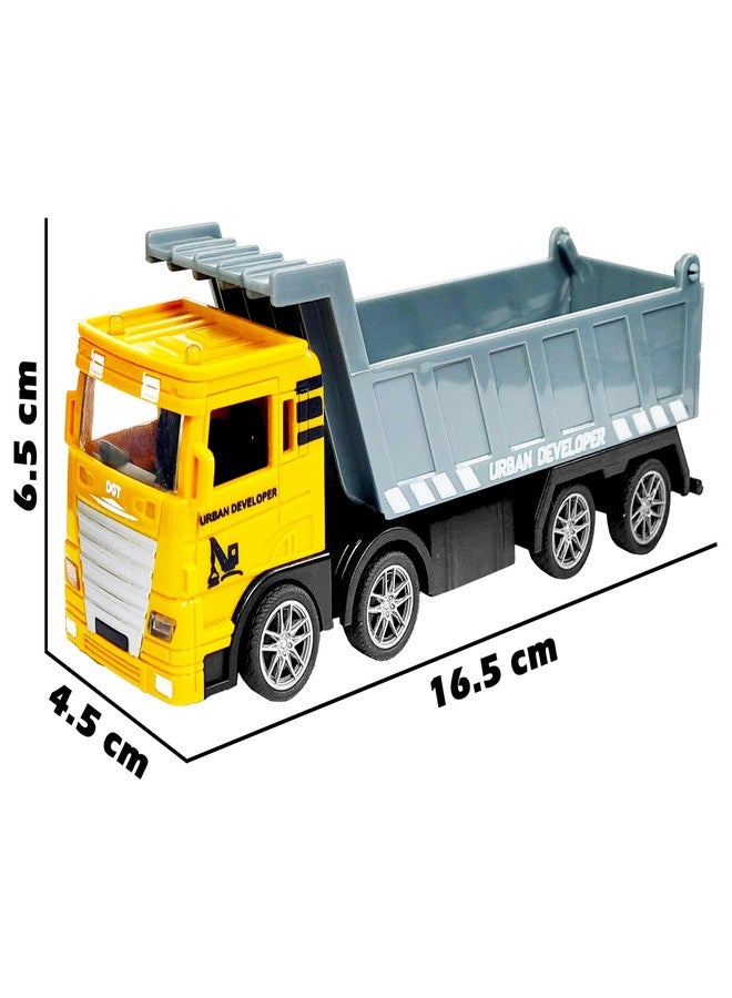 VGRASSP 8 Wheels Dumper Truck Toy for Kids - Friction Powered Construction Tipper Toy Vehicle with Openable Back Door - Color As Per Stock - Image 3