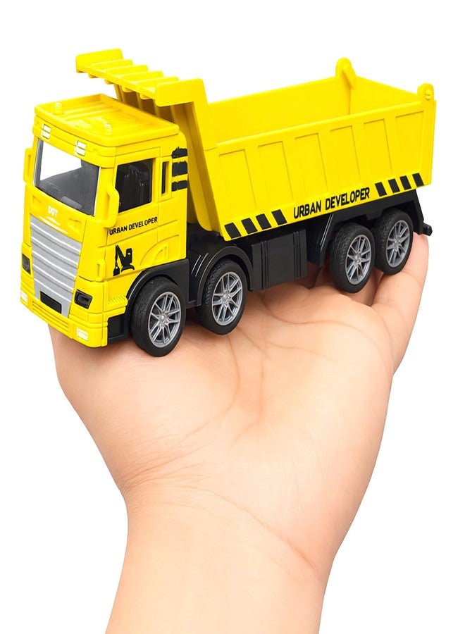 VGRASSP 8 Wheels Dumper Truck Toy for Kids - Friction Powered Construction Tipper Toy Vehicle with Openable Back Door - Color As Per Stock - Image 1