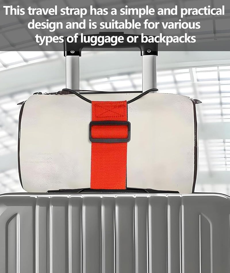 BdelrinQue Luggage Strap for Suitcases, Red Suitcase Belt, Adjustable Luggage Straps for Travel, Ideal for Frequent Travelers and Vacationers, Durable Suitcase Belt Luggage Strap for Easy Identification - Image 4