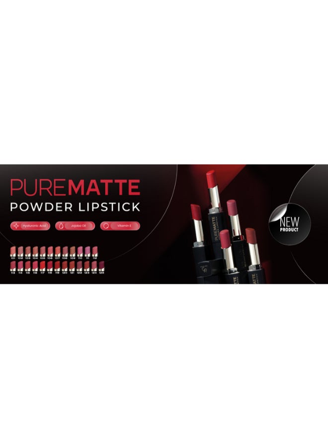 Golden Rose Pure Matte Powder Lipstick No:118 - Image 3