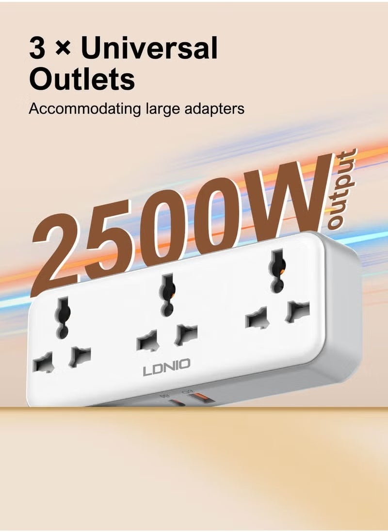 ELTRAZONE 3 Power Socket Extension with Type C PD Port and USB QC3.0 Fast Charging Port – Rotatable Power Strip with Surge Protection, Multi-Device Charging Station, Fast Charge for Smartphones, Laptops, Tablets, Compatible with UAE Plug Types, Compact & Durable Design  - Image 4