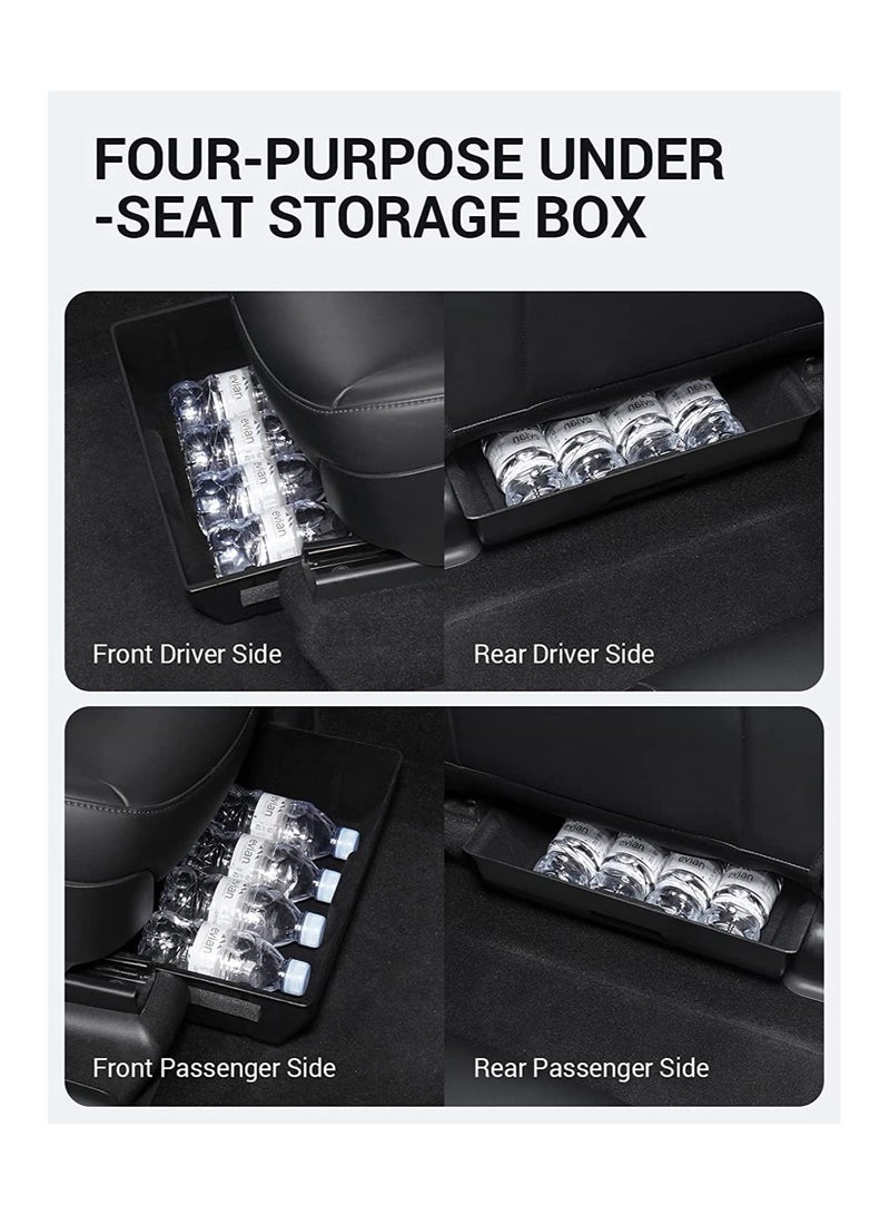Under Seat Storage Box Organizer for Tesla Model Y Hidden Storage Tray Box fit for 2020 2021 2022 2023 for Tesla Model Y Interior Accessories - Image 3