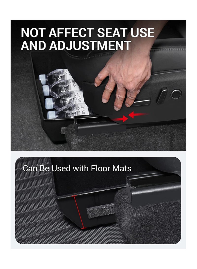 Under Seat Storage Box Organizer for Tesla Model Y Hidden Storage Tray Box fit for 2020 2021 2022 2023 for Tesla Model Y Interior Accessories - Image 4