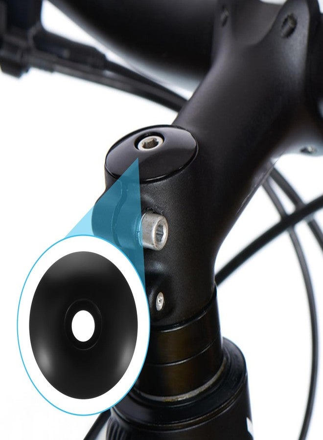 Fyntave 2 Sets Black Cycling Headset Stem Top Cap 1-1/8 Inch Bike Front Fork Stems Tops Cap with M6x40mm Bolt Aluminium Alloy Bike Top Tube Caps Riding Decoration Cycling Stem Headset Tops Cover - Image 5