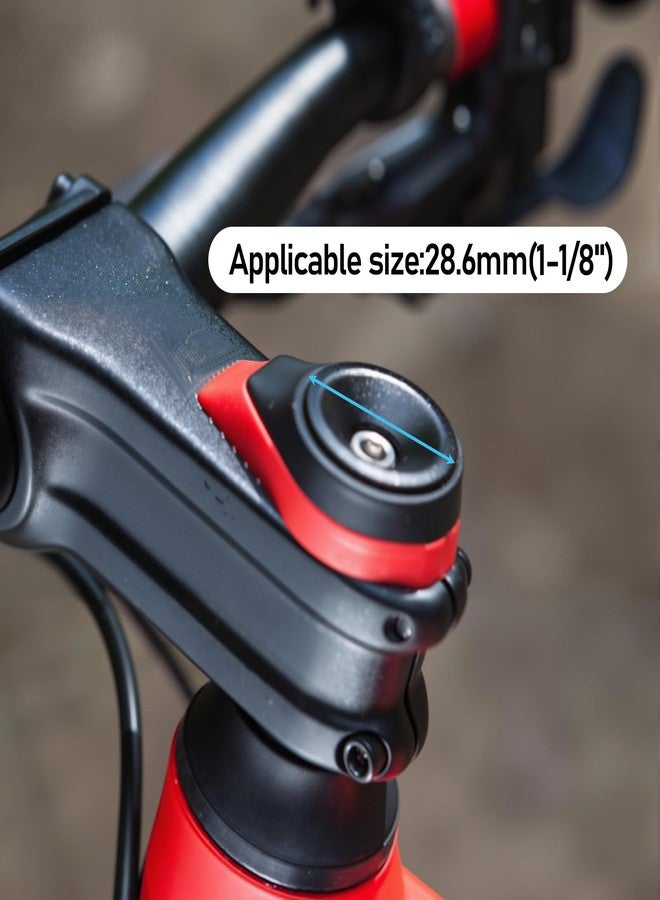 Fyntave 2 Sets Black Cycling Headset Stem Top Cap 1-1/8 Inch Bike Front Fork Stems Tops Cap with M6x40mm Bolt Aluminium Alloy Bike Top Tube Caps Riding Decoration Cycling Stem Headset Tops Cover - Image 4