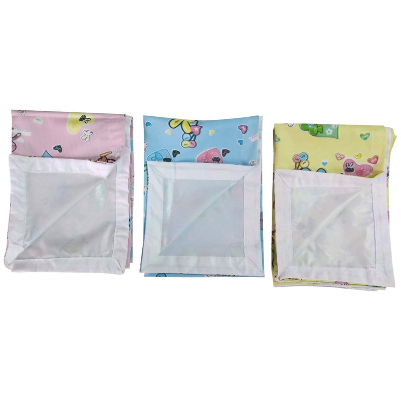 APAV Set of 3 Plastic Baby Sheet for Newborns | Waterproof Urine Protection | Small Size Bed Sheet for Bed Wetting - Image 2
