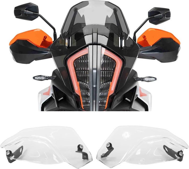 QASULER Motorcycle Handguard Deflector - Orange - Image 4