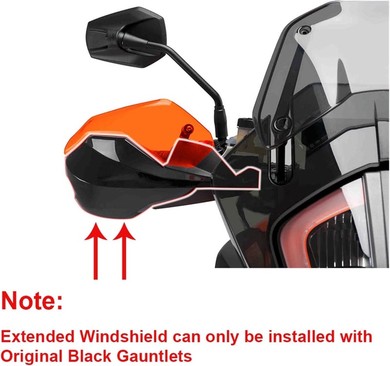QASULER Motorcycle Handguard Deflector - Orange - Image 3