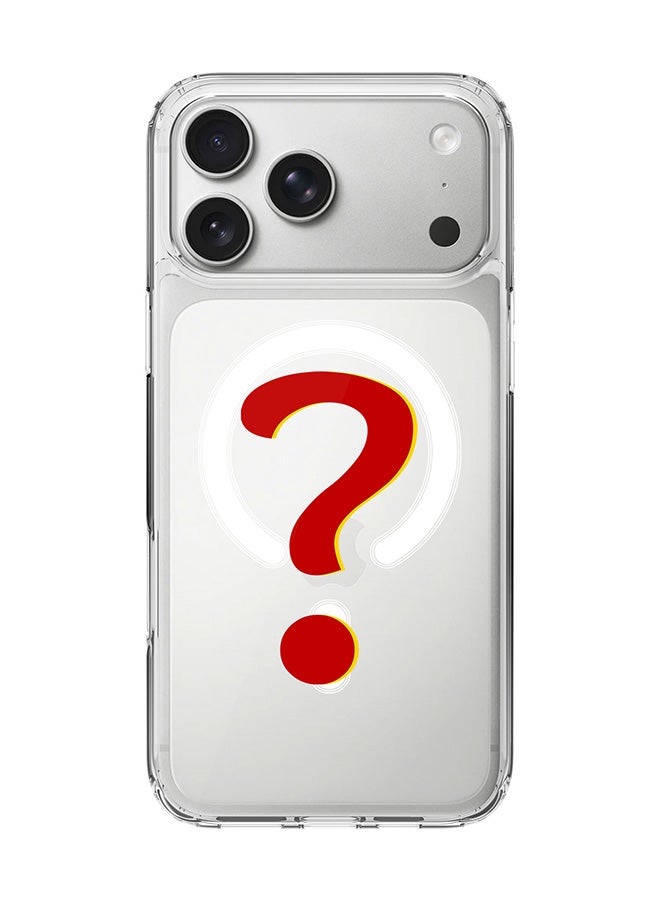 Stylizedd Classic Clear MagSafe Case for iPhone 17 Pro Max , Hybrid Soft Case Flexible Edges Anti Drop TPU PC Gel Thin Transparent Cover [ Designed for iPhone 17 Pro Max ] - Question?