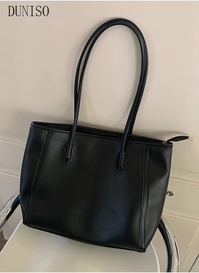 DUNISO Women's Shoulder Tote Bag Faux Leather Handbag for Women Large Capacity Messenger Fashionable Travel Shoulder Bag for Ladies Girls College Students  - Image 2