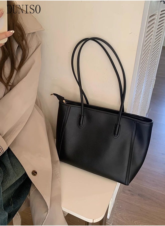 DUNISO Women's Shoulder Tote Bag Faux Leather Handbag for Women Large Capacity Messenger Fashionable Travel Shoulder Bag for Ladies Girls College Students  - Image 5