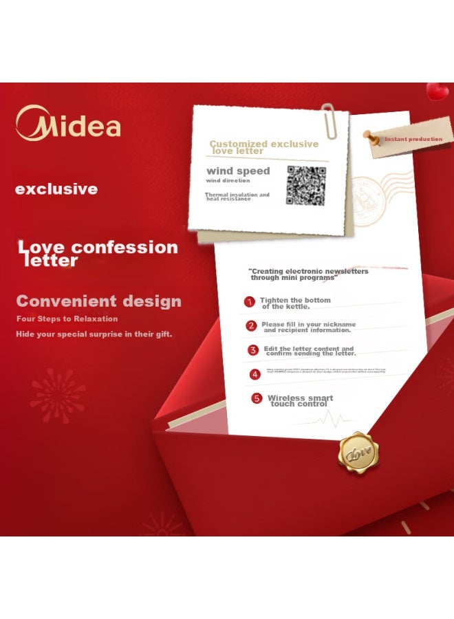 Midea High-speed Hair Dryer, High-concentration Negative Ion Hair Protection Blower, Home Hair Dryer Fg2-white Gift Box, Home Appliance National Subsidy, Qixi Valentine's Day Gift - Image 1