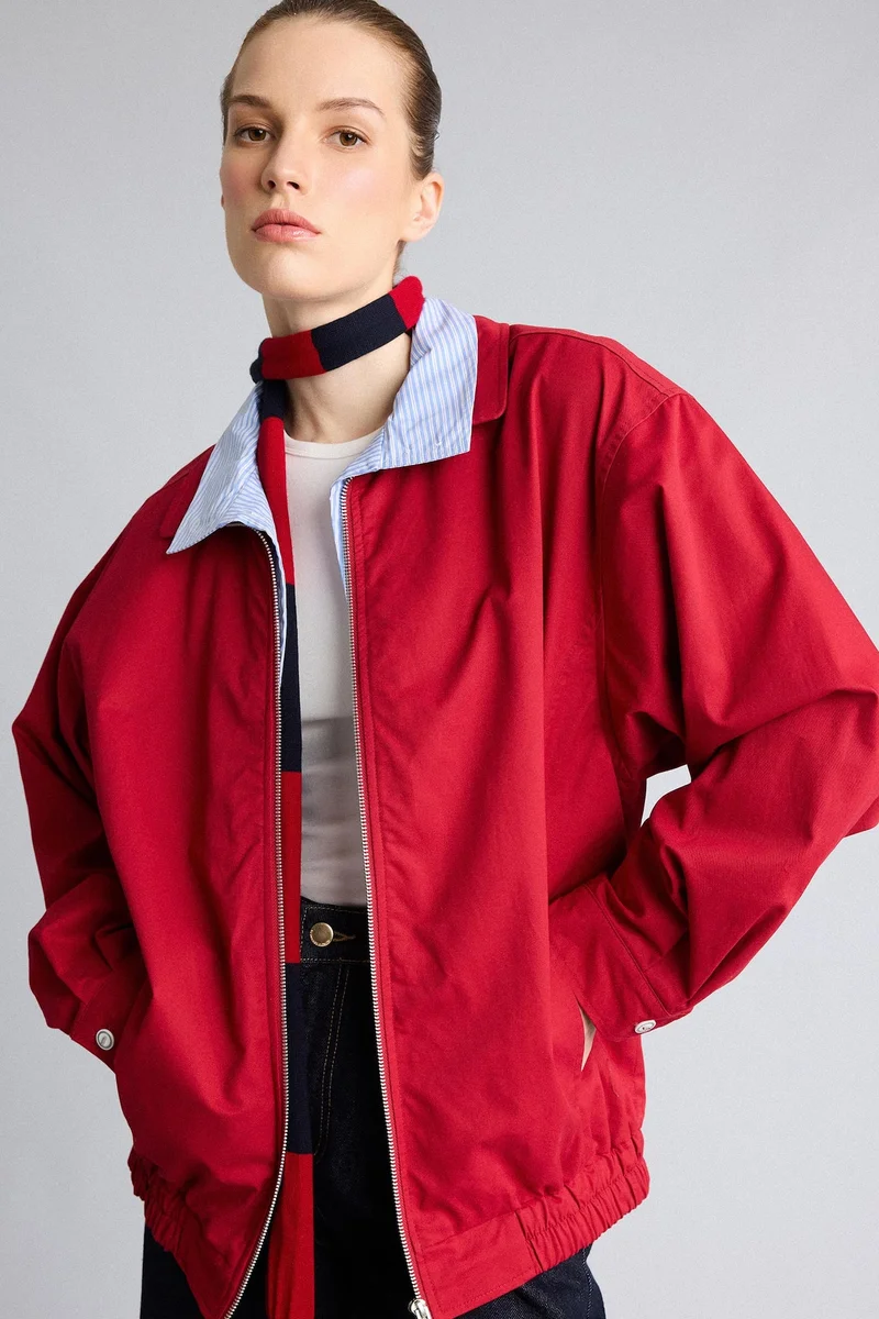 Dad Fit Cotton Puffer Jacket