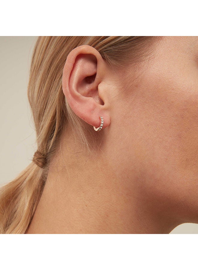 ORELIA LONDON SW Pave Huggie Hoop CRY - Image 2