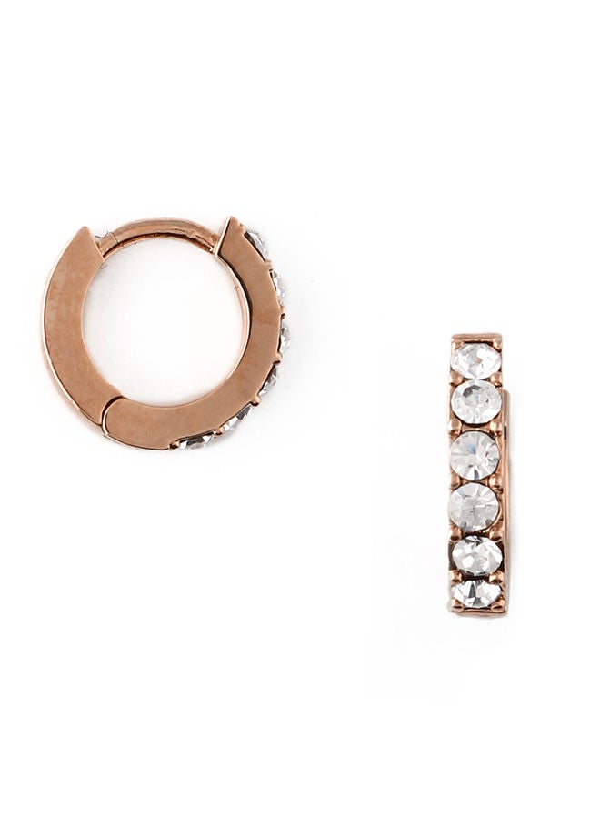 ORELIA LONDON SW Pave Huggie Hoop CRY - Image 1