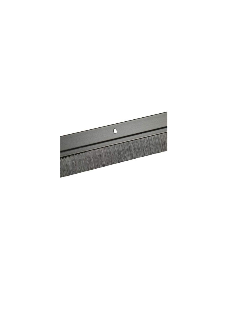 Door Bottom Brush Rubber Seal with Screw for Exterior Interior Doors Insulation Door Seal Sound Proof Under Door Draft Blocker Keeping Noise Repellent Dust 100cm Brush Black - Image 1
