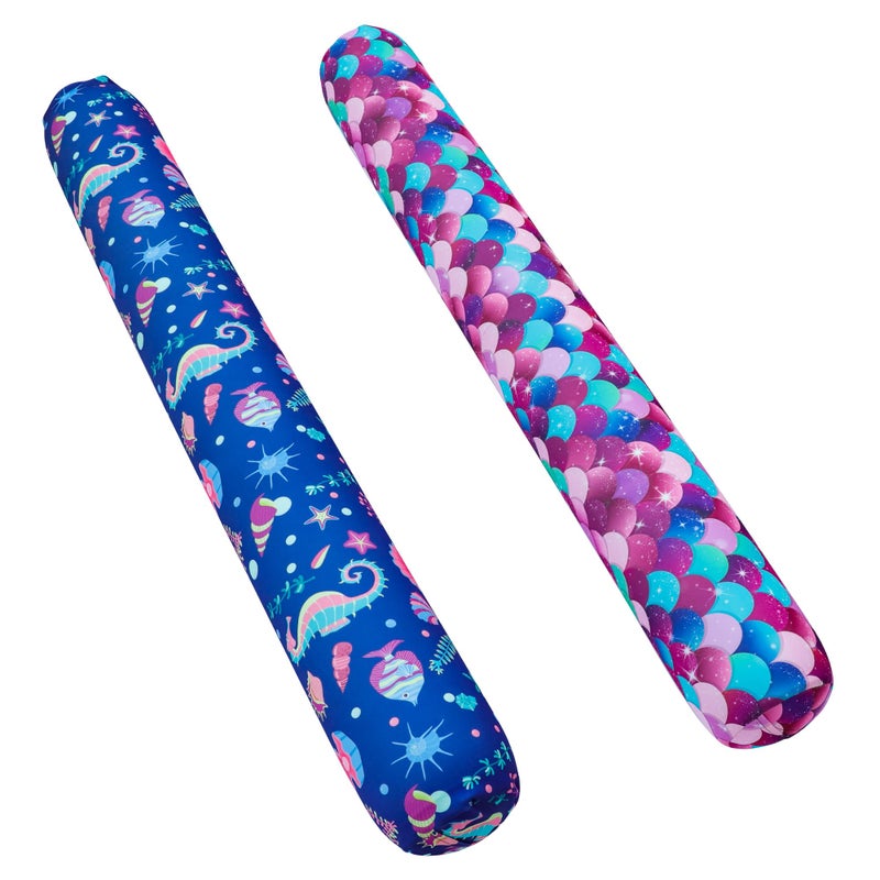 FindUWill Inflatable Swim Pool Noodles 2 Pack Soft Fabric Covered Large Noodles Premium Buoyancy for Swimming Floating Pool Floats Toys for Adults Pool Accessories - Image 2