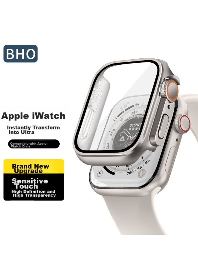 Bho Compatible Apple Watch Protective Case, Apple Watch S10/s9 Instant Ultra Protective Case, Iwatch S8/7/6/5/4/se Tempered Glass Integrated Protective Cover - Image 1