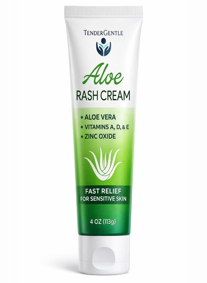 TenderGentle Skin Protectant Rash Cream - 4oz of Zinc Oxide Barrier Cream for Diaper Rashes, Chapped and Chafed Skin, and More - Made with Zinc, Vitamins A, D, E, and Aloe - Image 1