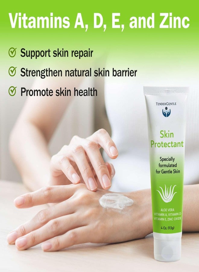 TenderGentle Skin Protectant Rash Cream - 4oz of Zinc Oxide Barrier Cream for Diaper Rashes, Chapped and Chafed Skin, and More - Made with Zinc, Vitamins A, D, E, and Aloe - Image 3