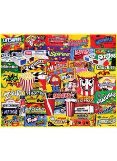 WHITE MOUNTAIN White Mountain Movie Snacks 1000 Piece Jigsaw Puzzle Collage Puzzles for Adults and Family  - Image 1