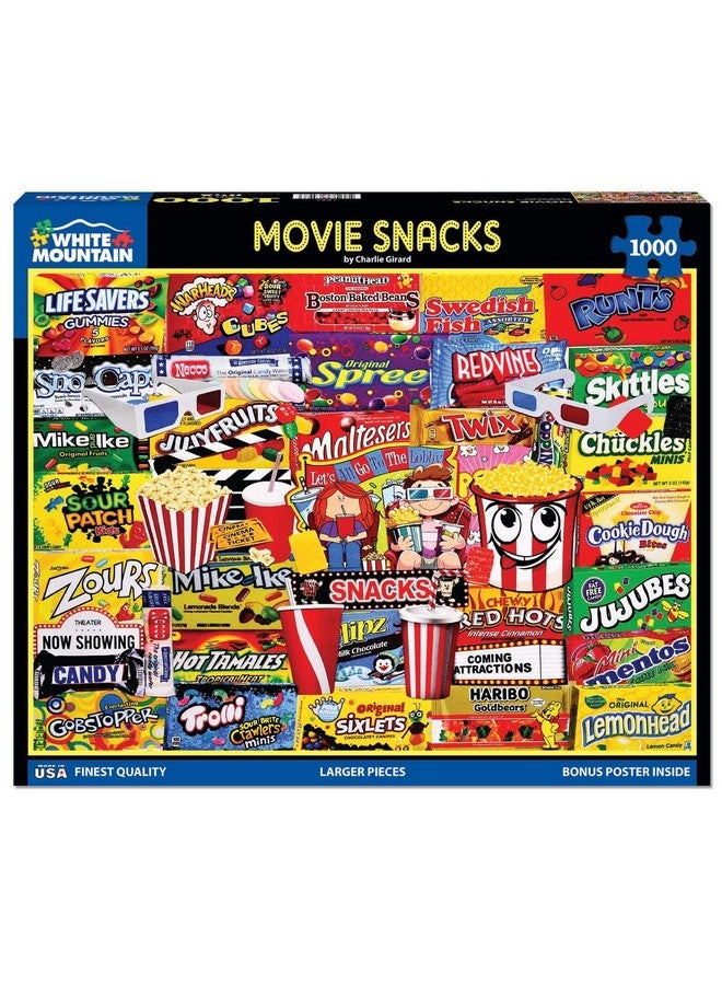 وايت ماونتن ألغاز الصور المقطوعة من White Mountain Movie Snacks، 1000 قطعة، ألغاز مجمعة للكبار والعائلة - Image 2