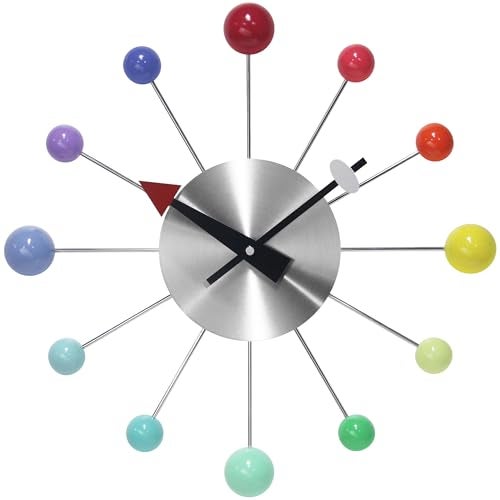 Infinity Instruments LTD Orb Spoke Starburst Wall Clock Rainbow 15 - Image 1