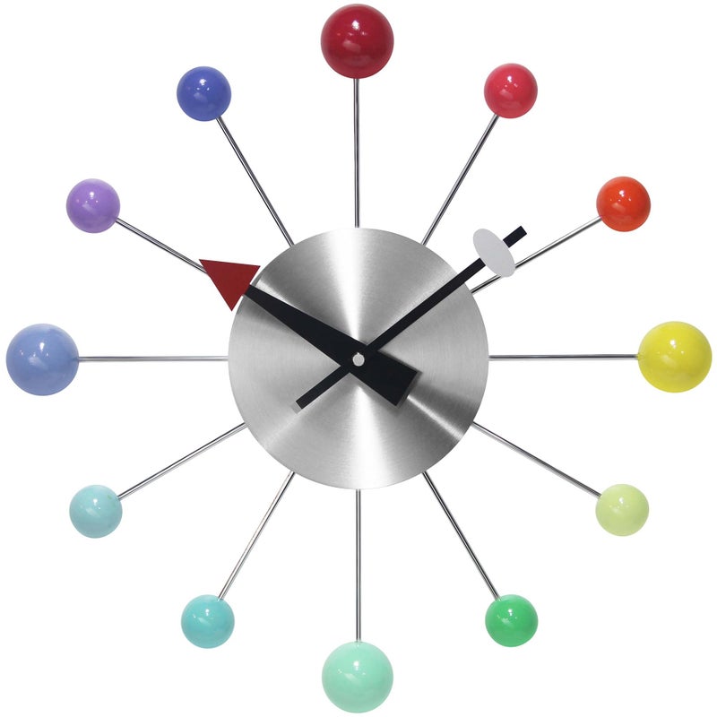 Infinity Instruments LTD Orb Spoke Starburst Wall Clock Rainbow 15 - Image 2