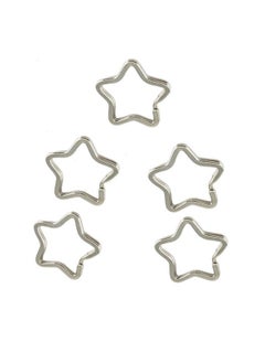 Yueton yueton Pack of 50 Metal Star Shaped Split Ring Key Ring Key Holder Keyfob Accessories Connector Keychain Keyring  - Image 1