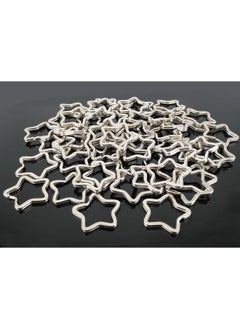 Yueton yueton Pack of 50 Metal Star Shaped Split Ring Key Ring Key Holder Keyfob Accessories Connector Keychain Keyring  - Image 4
